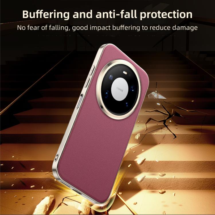 For Huawei Mate 80 Pro / 80 Premium Vegan Leather Skin Feel Cooling Phone Case