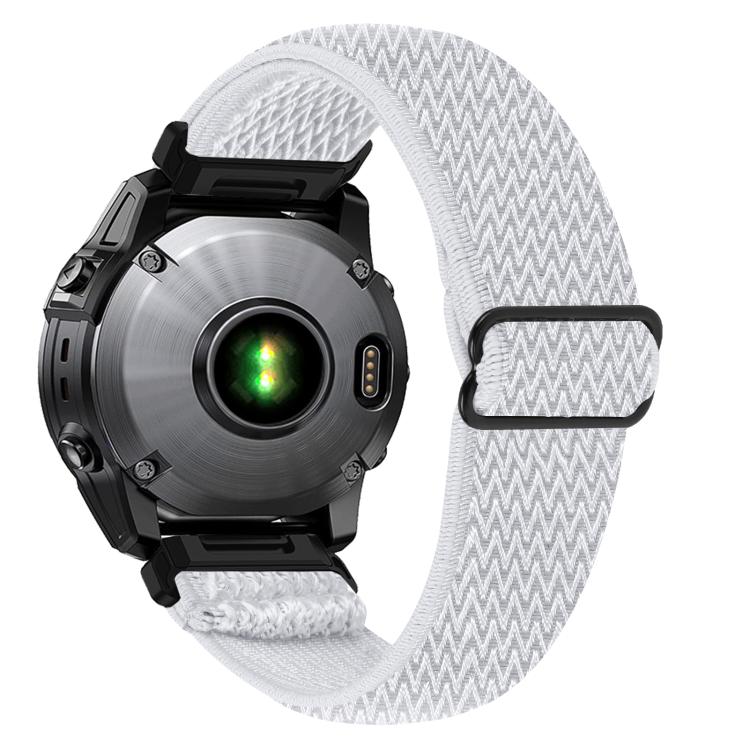 For Garmin 26mm Wave Pattern Elastic Woven Nylon Watch Band