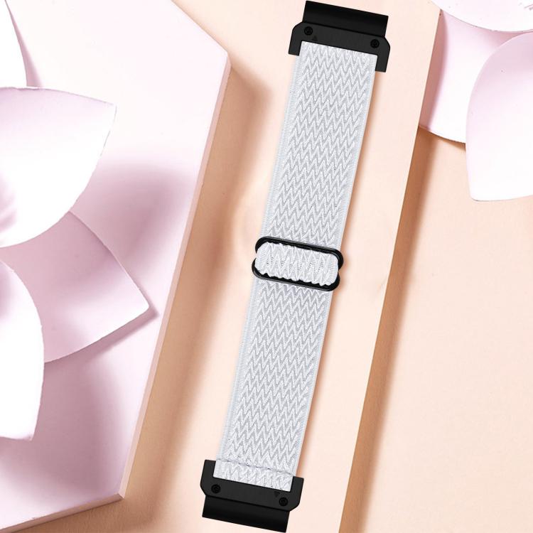 For Garmin 26mm Wave Pattern Elastic Woven Nylon Watch Band