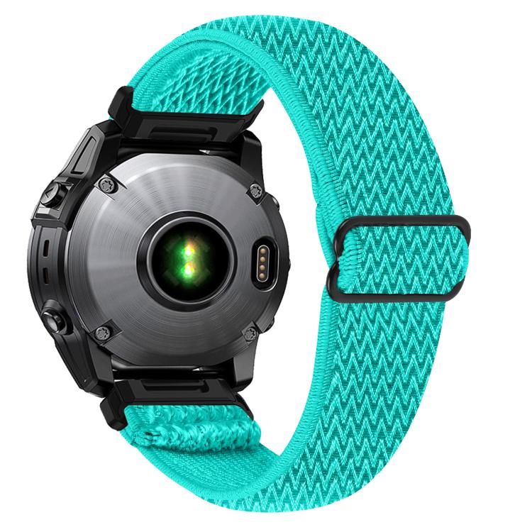 For Garmin 26mm Wave Pattern Elastic Woven Nylon Watch Band