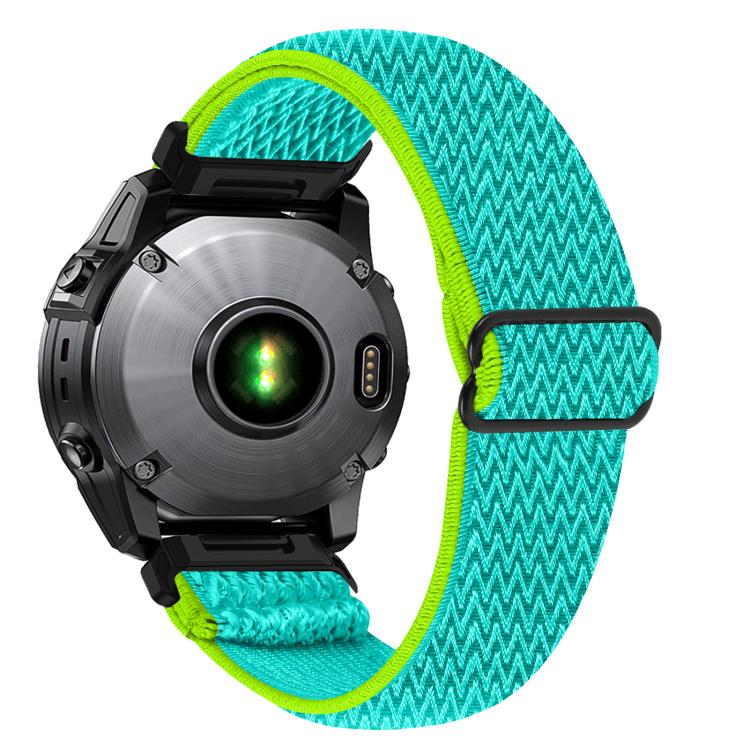 For Garmin 26mm Wave Pattern Elastic Woven Nylon Watch Band