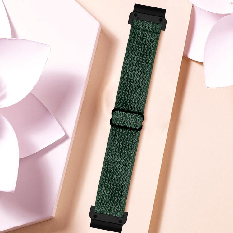 For Garmin 26mm Wave Pattern Elastic Woven Nylon Watch Band