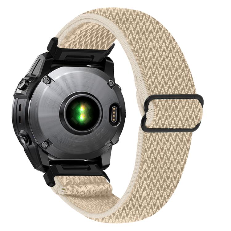 For Garmin 26mm Wave Pattern Elastic Woven Nylon Watch Band