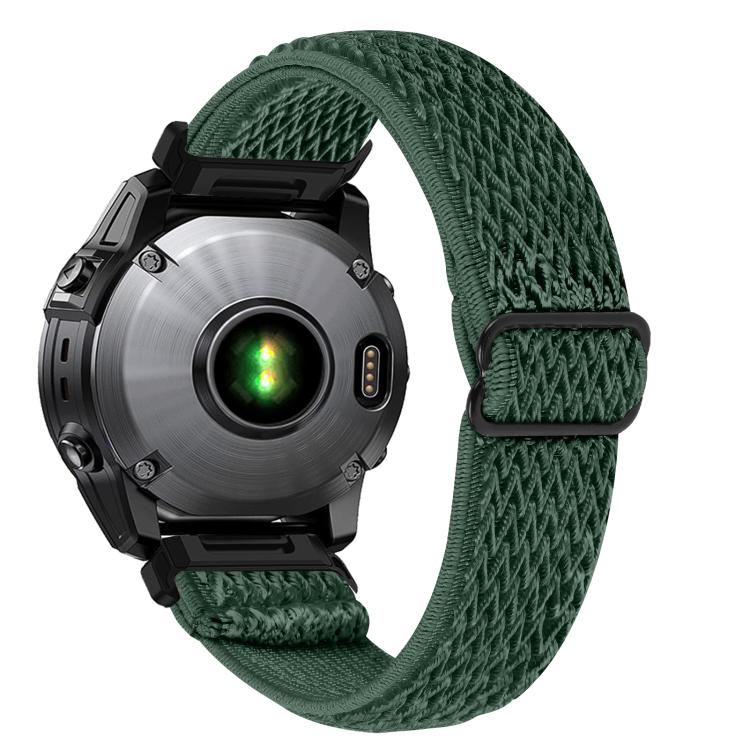 For Garmin 20mm Wave Pattern Elastic Woven Nylon Watch Band