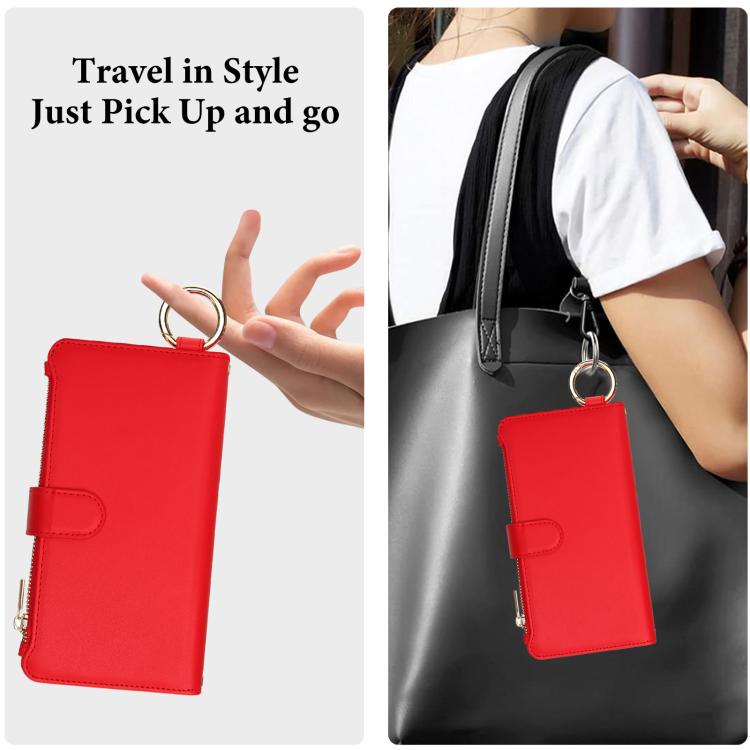 For Google Pixel 10 Pro XL Crossbody Ring Multifunctional Wallet Leather Phone Case