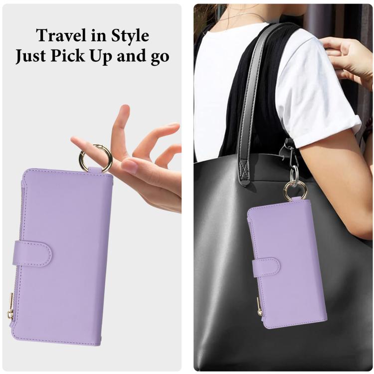 For Google Pixel 10 Pro XL Crossbody Ring Multifunctional Wallet Leather Phone Case