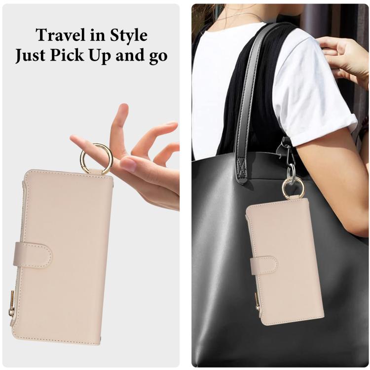 For Google Pixel 10 / 10 Pro Crossbody Ring Multifunctional Wallet Leather Phone Case