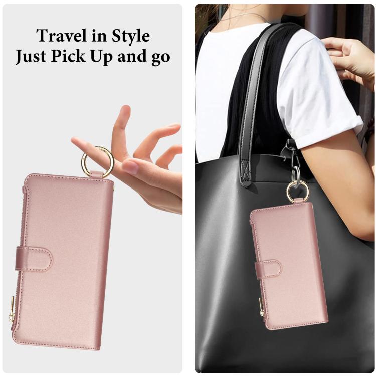 For Google Pixel 10 / 10 Pro Crossbody Ring Multifunctional Wallet Leather Phone Case