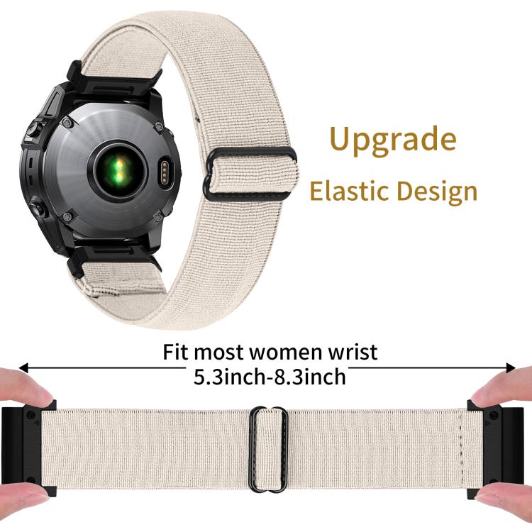 For Garmin 26mm Solid Color Elastic Nylon Watch Band