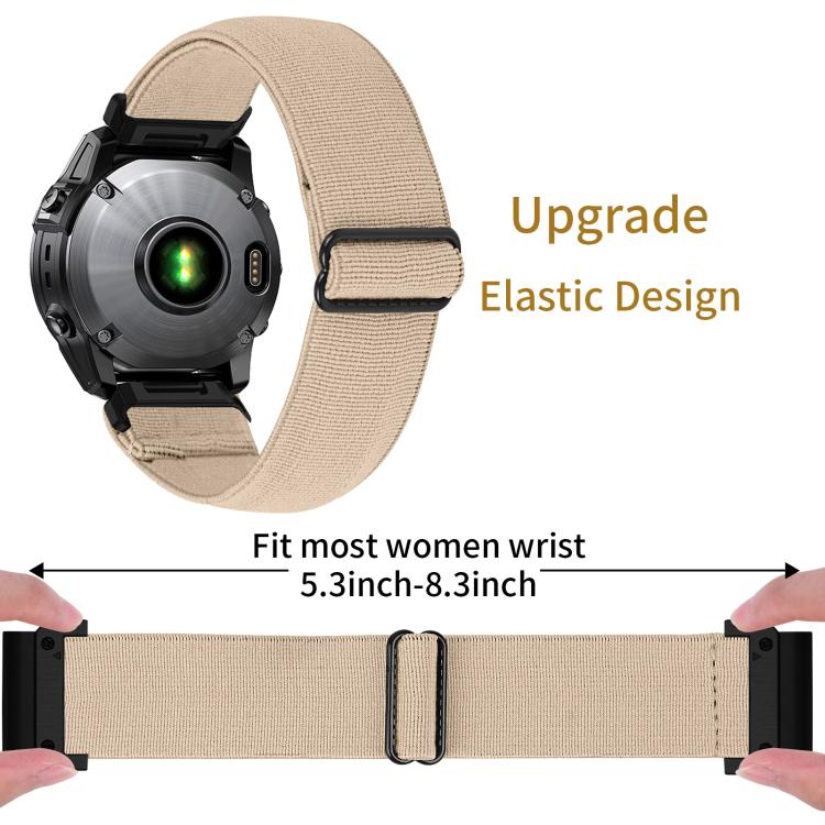 For Garmin 26mm Solid Color Elastic Nylon Watch Band