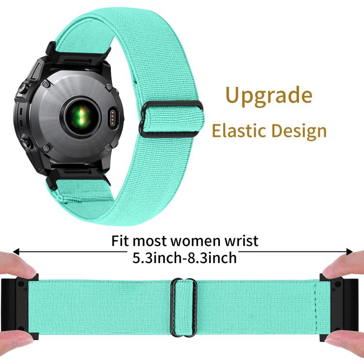 For Garmin 26mm Solid Color Elastic Nylon Watch Band