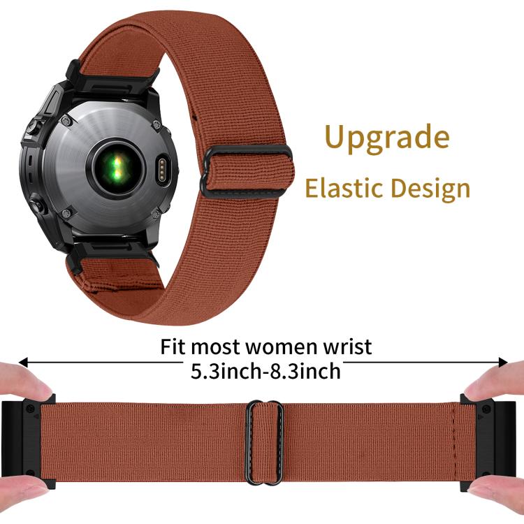 For Garmin 26mm Solid Color Elastic Nylon Watch Band