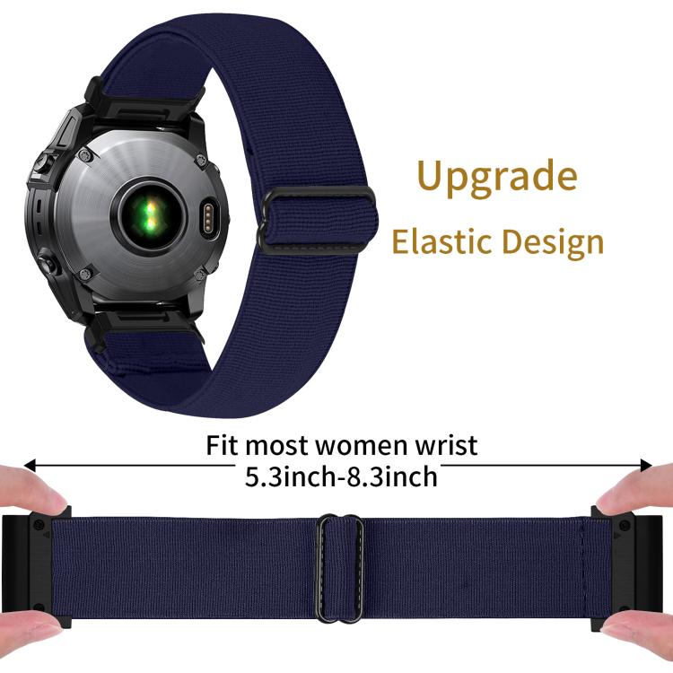 For Garmin 26mm Solid Color Elastic Nylon Watch Band
