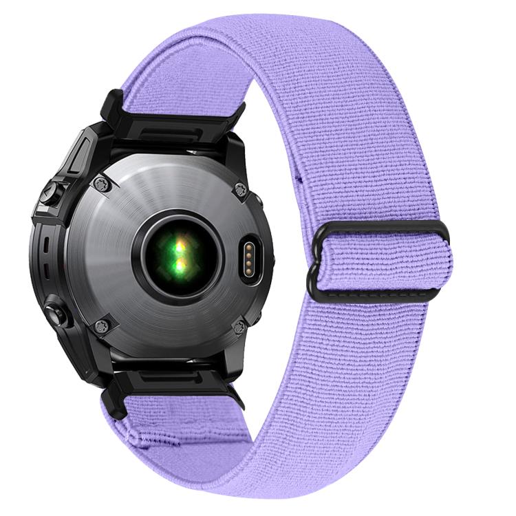For Garmin 26mm Solid Color Elastic Nylon Watch Band