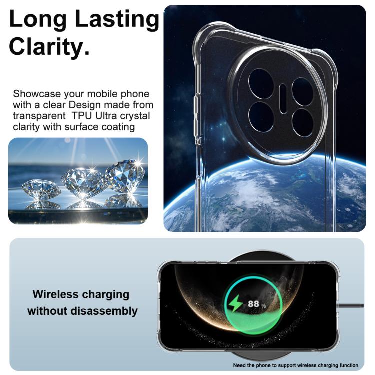 For Huawei Mate 70 Air 5G imak Shockproof Airbag TPU Phone Case - Transparent
