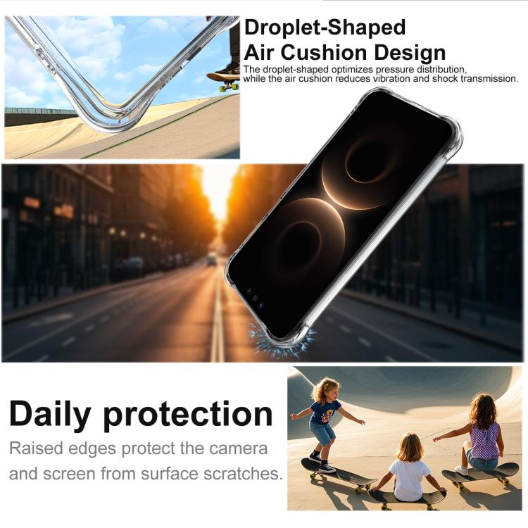 For Huawei Mate 80 Pro / Mate 80 imak Shockproof Airbag TPU Phone Case - Transparent