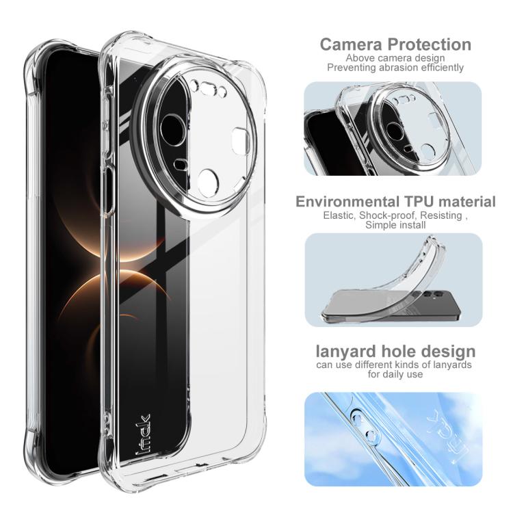 For Huawei Mate 80 Pro / Mate 80 imak Shockproof Airbag TPU Phone Case - Transparent