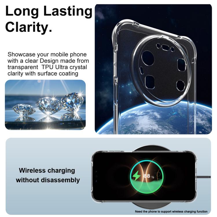 For Huawei Mate 80 Pro Max imak Shockproof Airbag TPU Phone Case - Transparent
