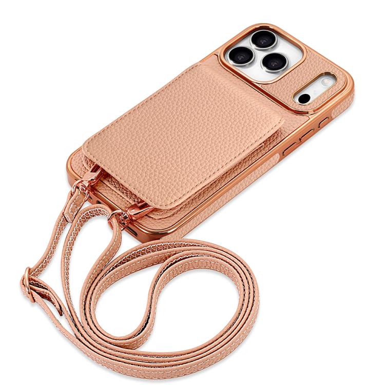 For iPhone 17 Pro VIETAO Litchi Texture Wallet PU Phone Case with Lanyard