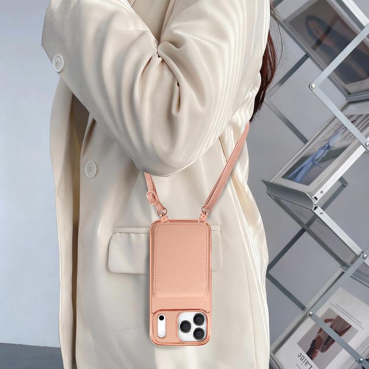 For iPhone 17 Pro VIETAO Litchi Texture Wallet PU Phone Case with Lanyard