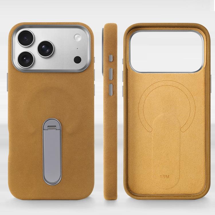 For iPhone Air VIETAO Suede MagSafe PU Leather Phone Case with Holder