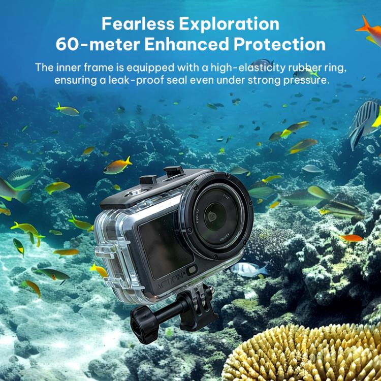 For DJI Osmo Action 6 60m Underwater Waterproof Sealed Diving Shell