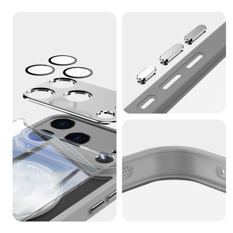 For iPhone 17 Pro Max 360 Holder Magsafe Acrylic Hybrid TPU Phone Case