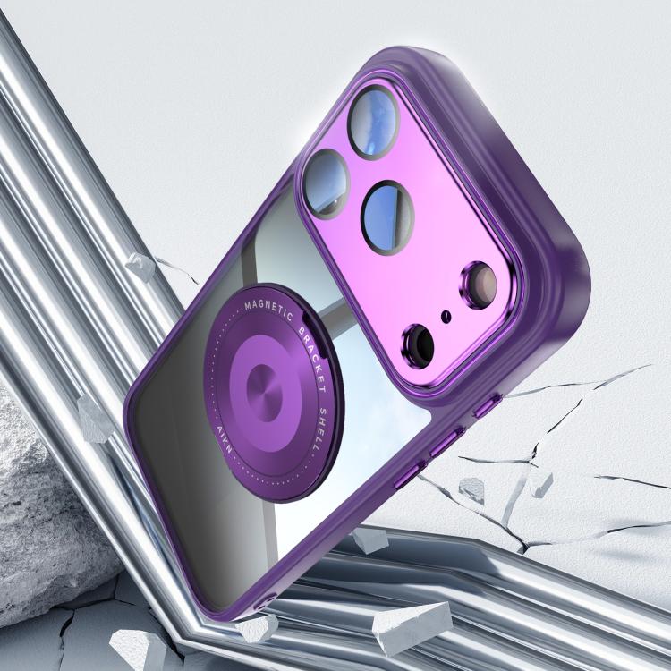 For iPhone 17 Pro Max 360 Holder Magsafe Acrylic Hybrid TPU Phone Case