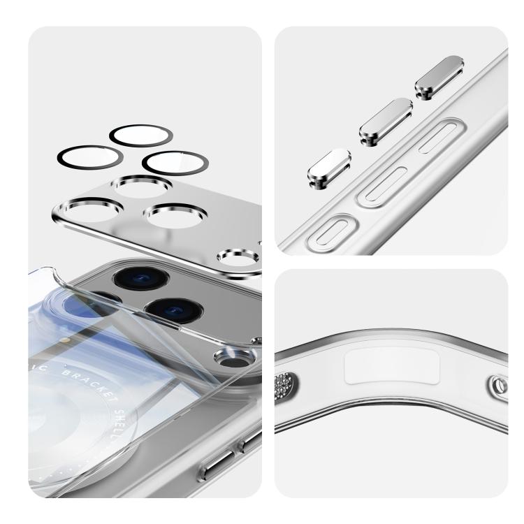 For iPhone 17 Pro Max 360 Holder Magsafe Acrylic Hybrid TPU Phone Case