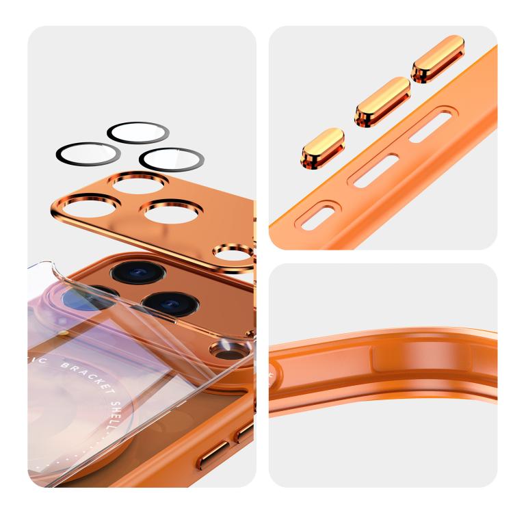 For iPhone 17 Pro Max 360 Holder Magsafe Acrylic Hybrid TPU Phone Case