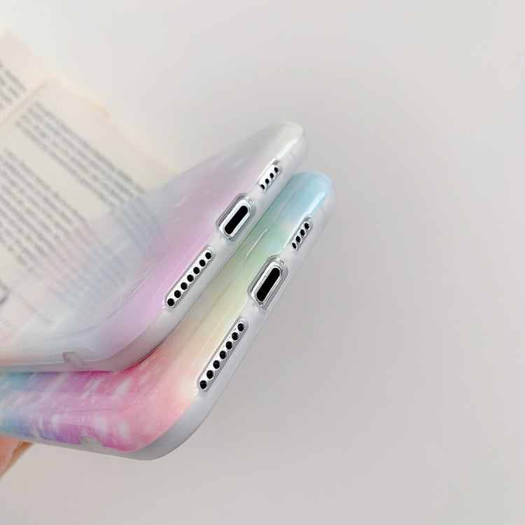 For iPhone 12 Pro Max Shockproof Colorful Glitter Marble Protective Case