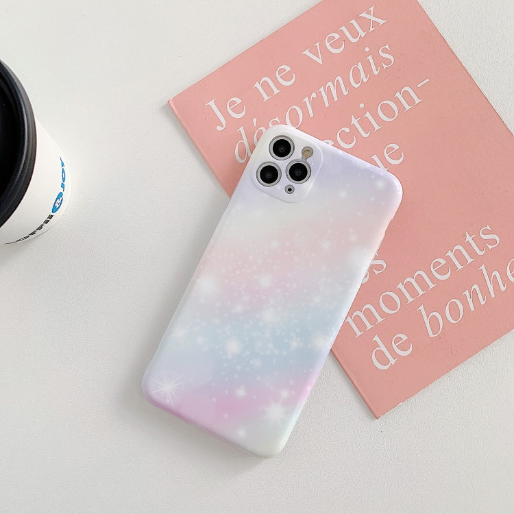 For iPhone 11 Pro Shockproof Colorful Glitter Marble Protective Case