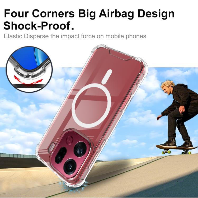 For OPPO Find X9 Pro imak Space Shield PC + TPU Airbag Shockproof MagSafe Phone Case - Transparent