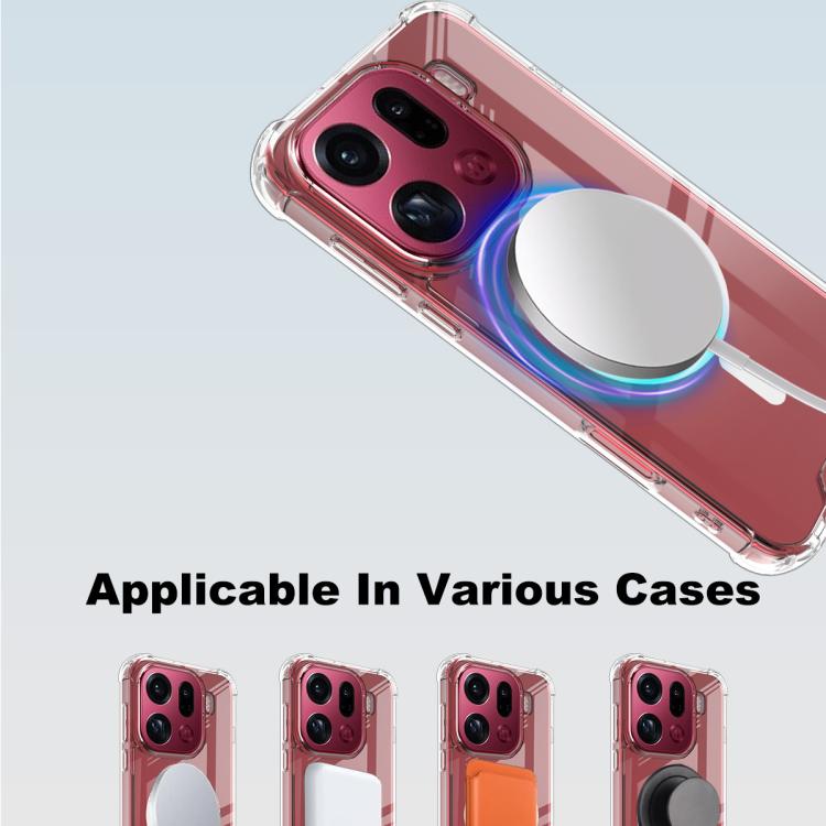 For OPPO Find X9 Pro imak Space Shield PC + TPU Airbag Shockproof MagSafe Phone Case - Transparent