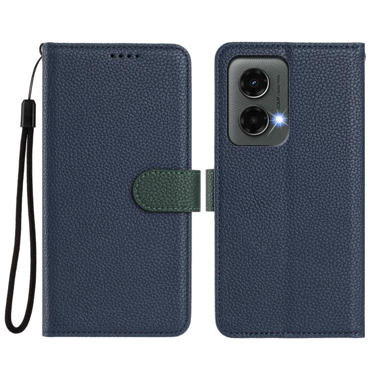 For Motorola Moto G 5G / G Play 5G 2024 Detachable Litchi Texture Magnetic Vegan Leather Phone Case
