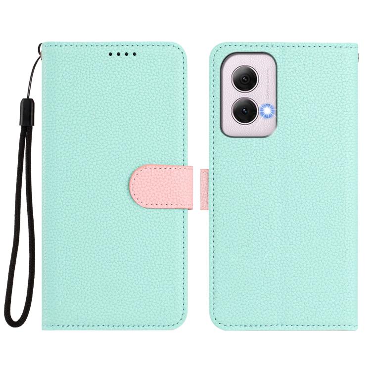 For Motorola Moto G Power 5G 2024 Detachable Litchi Texture Magnetic Vegan Leather Phone Case