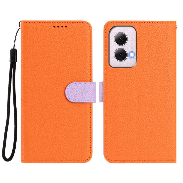 For Motorola Moto G Power 5G 2024 Detachable Litchi Texture Magnetic Vegan Leather Phone Case