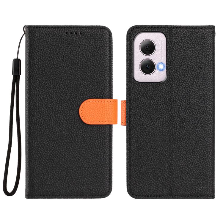 For Motorola Moto G Power 5G 2024 Detachable Litchi Texture Magnetic Vegan Leather Phone Case