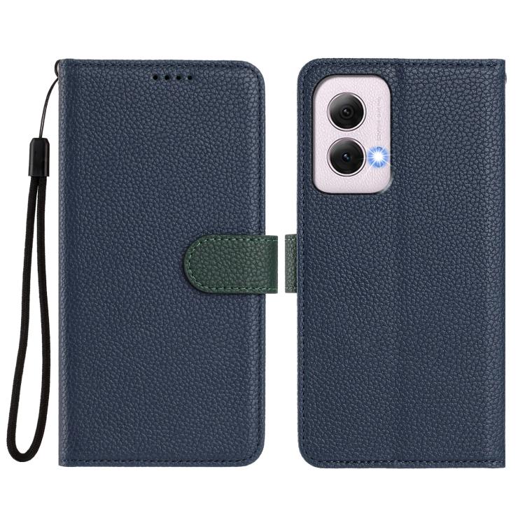 For Motorola Moto G Power 5G 2024 Detachable Litchi Texture Magnetic Vegan Leather Phone Case