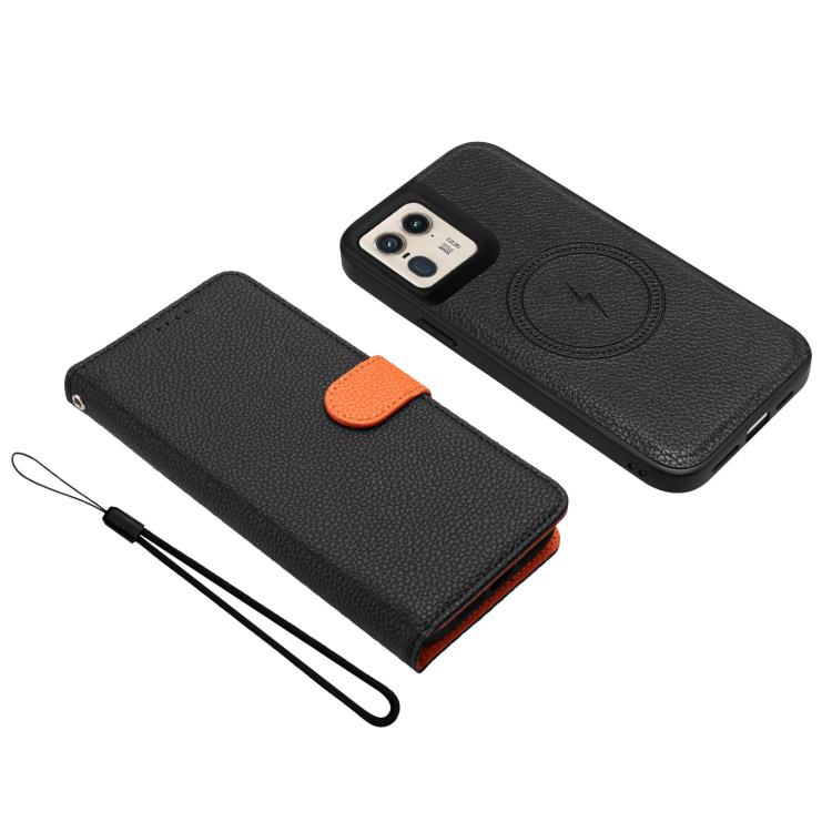 For Motorola Moto X50 Ultra / Edge 50 Ultra Detachable Litchi Texture Magnetic Vegan Leather Phone Case