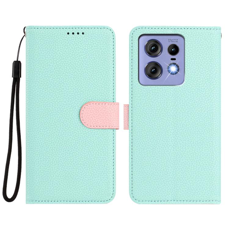 For Motorola Edge 50 Pro Detachable Litchi Texture Magnetic Vegan Leather Phone Case