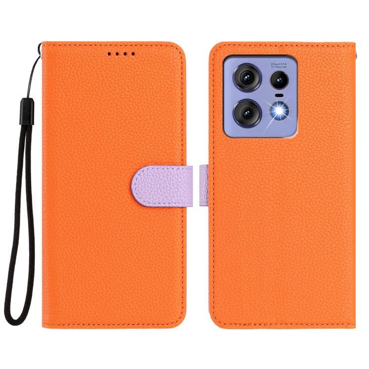 For Motorola Edge 50 Pro Detachable Litchi Texture Magnetic Vegan Leather Phone Case