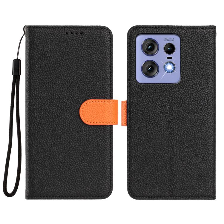 For Motorola Edge 50 Pro Detachable Litchi Texture Magnetic Vegan Leather Phone Case