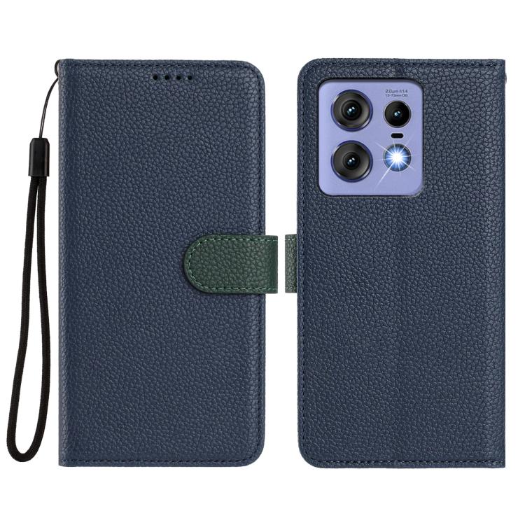 For Motorola Edge 50 Pro Detachable Litchi Texture Magnetic Vegan Leather Phone Case
