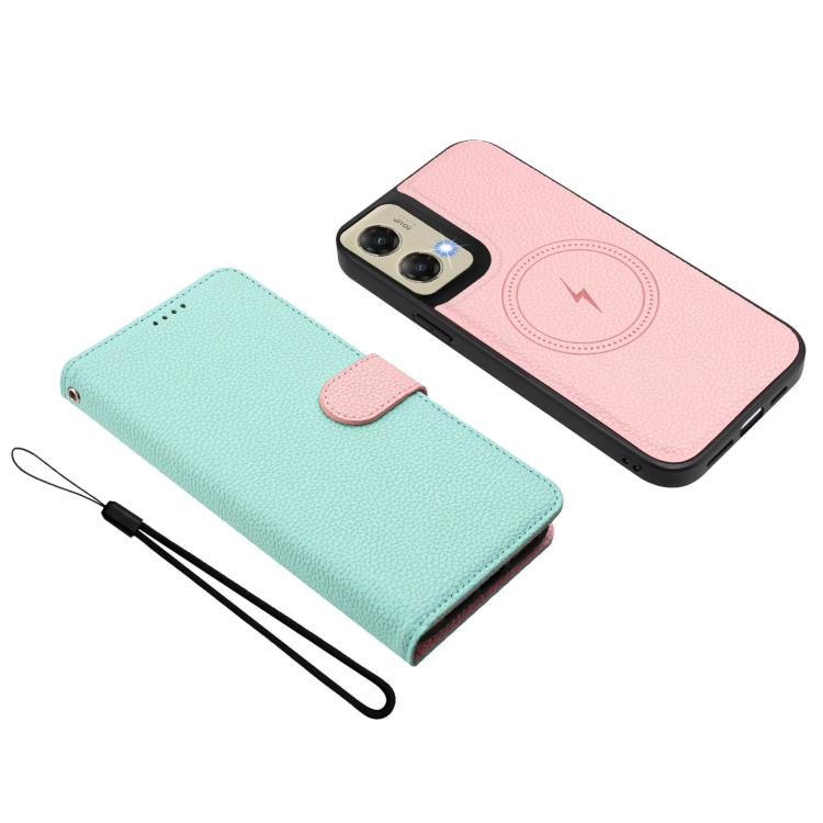 For Motorola Moto G Stylus 5G 2024 Detachable Litchi Texture Magnetic Vegan Leather Phone Case