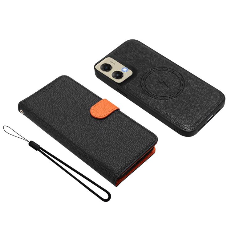For Motorola Moto G Stylus 5G 2024 Detachable Litchi Texture Magnetic Vegan Leather Phone Case