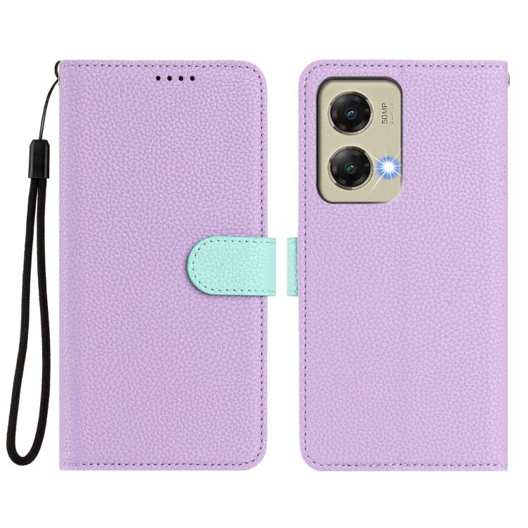 For Motorola Moto G Stylus 5G 2024 Detachable Litchi Texture Magnetic Vegan Leather Phone Case