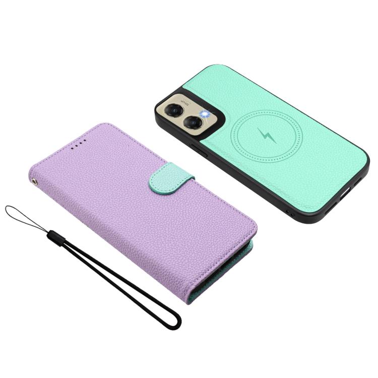 For Motorola Moto G Stylus 5G 2024 Detachable Litchi Texture Magnetic Vegan Leather Phone Case