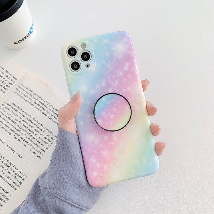 For iPhone 12 mini Shockproo Colorful Glitter Marble Protective Case