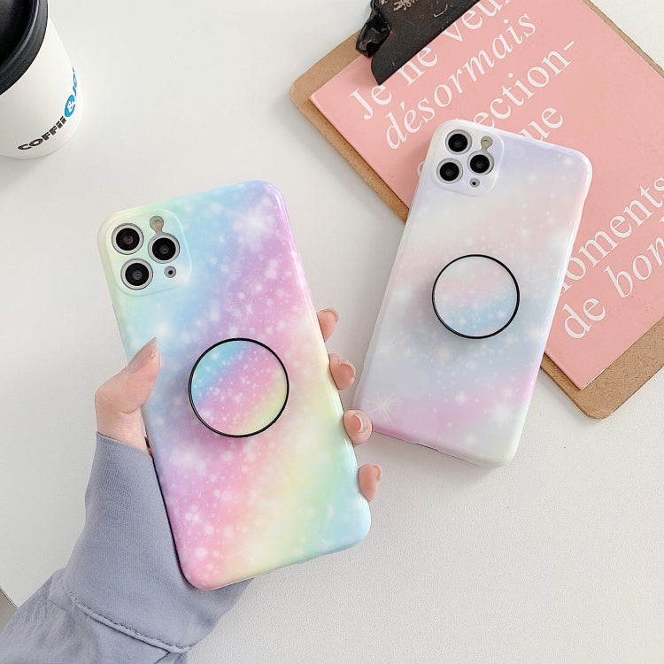 For iPhone 12 mini Shockproo Colorful Glitter Marble Protective Case
